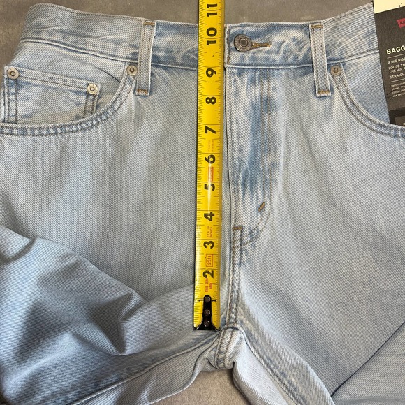 Levi's Premium Denim Baggy Dad Jeans Light Sugar Size 27 X 30 Light Indigo - Picture 10 of 11